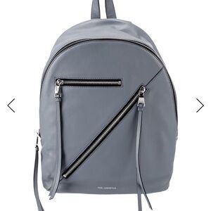 Karl Lagerfeld Charcoal Backpack with Zipper Accents